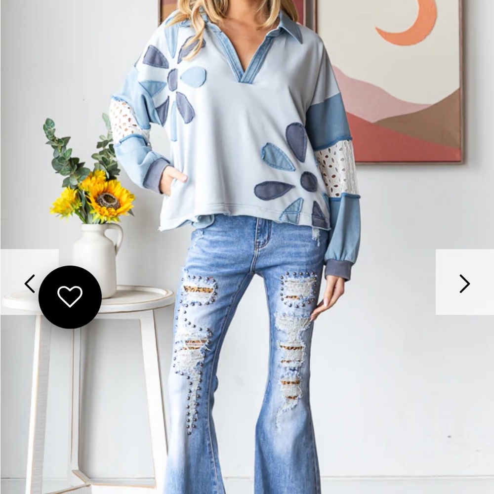 Oli & Hali Daisy Patch Top - Picture 3 of 7